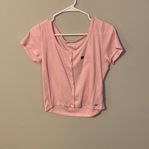 Hollister Pink Button Up NWT